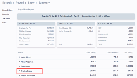 paystub humi employee either select name choose